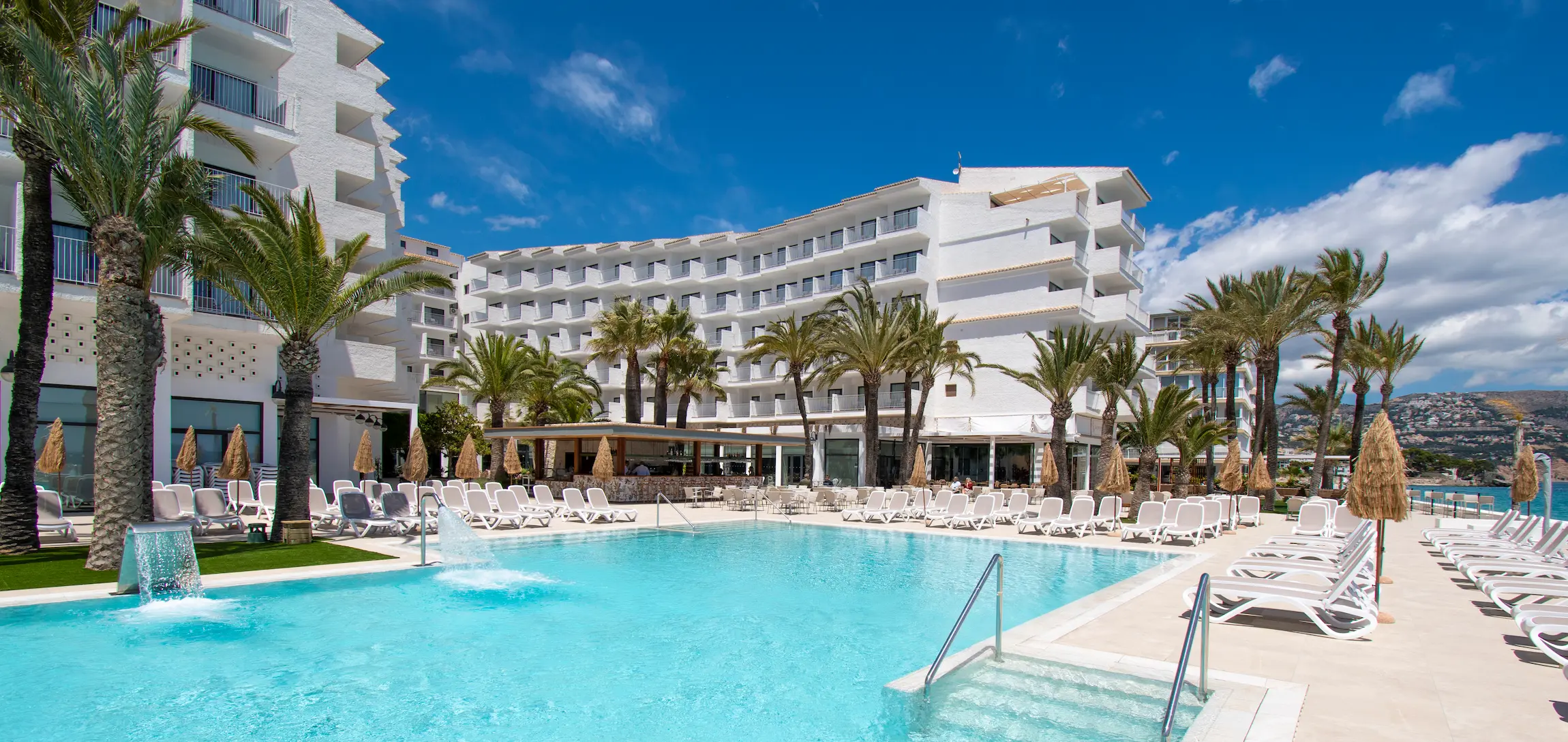Hotel Cap Negret seafront facade in Altea, Costa Blanca