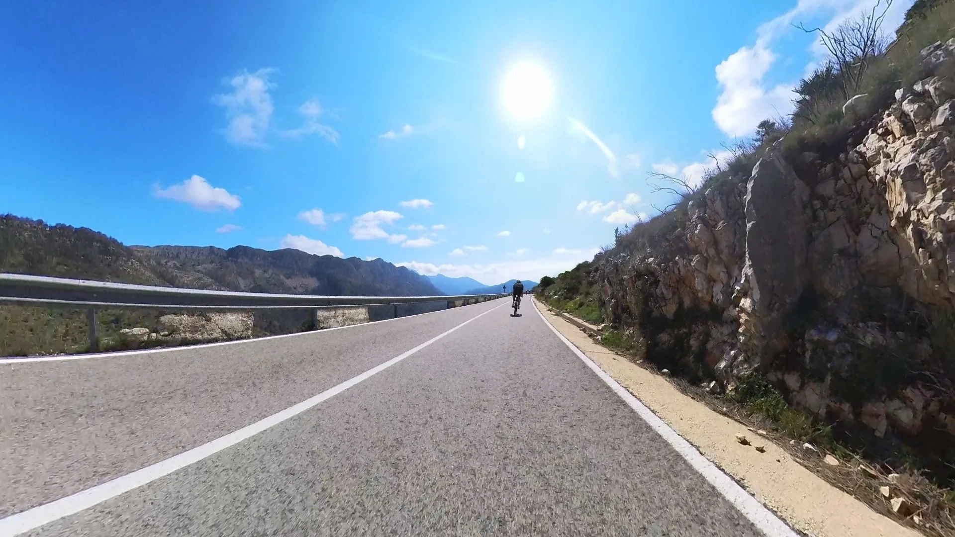 Descent from Coll de Rates, Costa Blanca — fast flowing roads through the Tàrbena valley