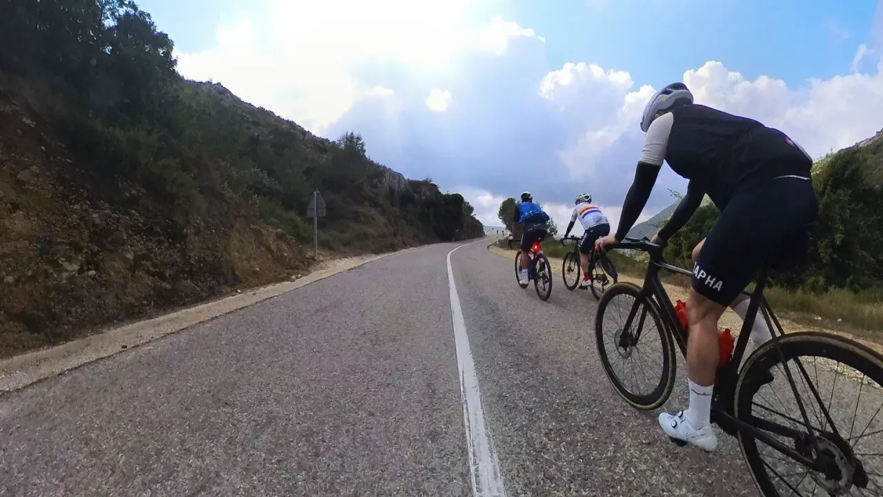 Cycling Vall d'Ebo, Costa Blanca Spain — iconic Category 3 climb above the limestone peaks near Calpe