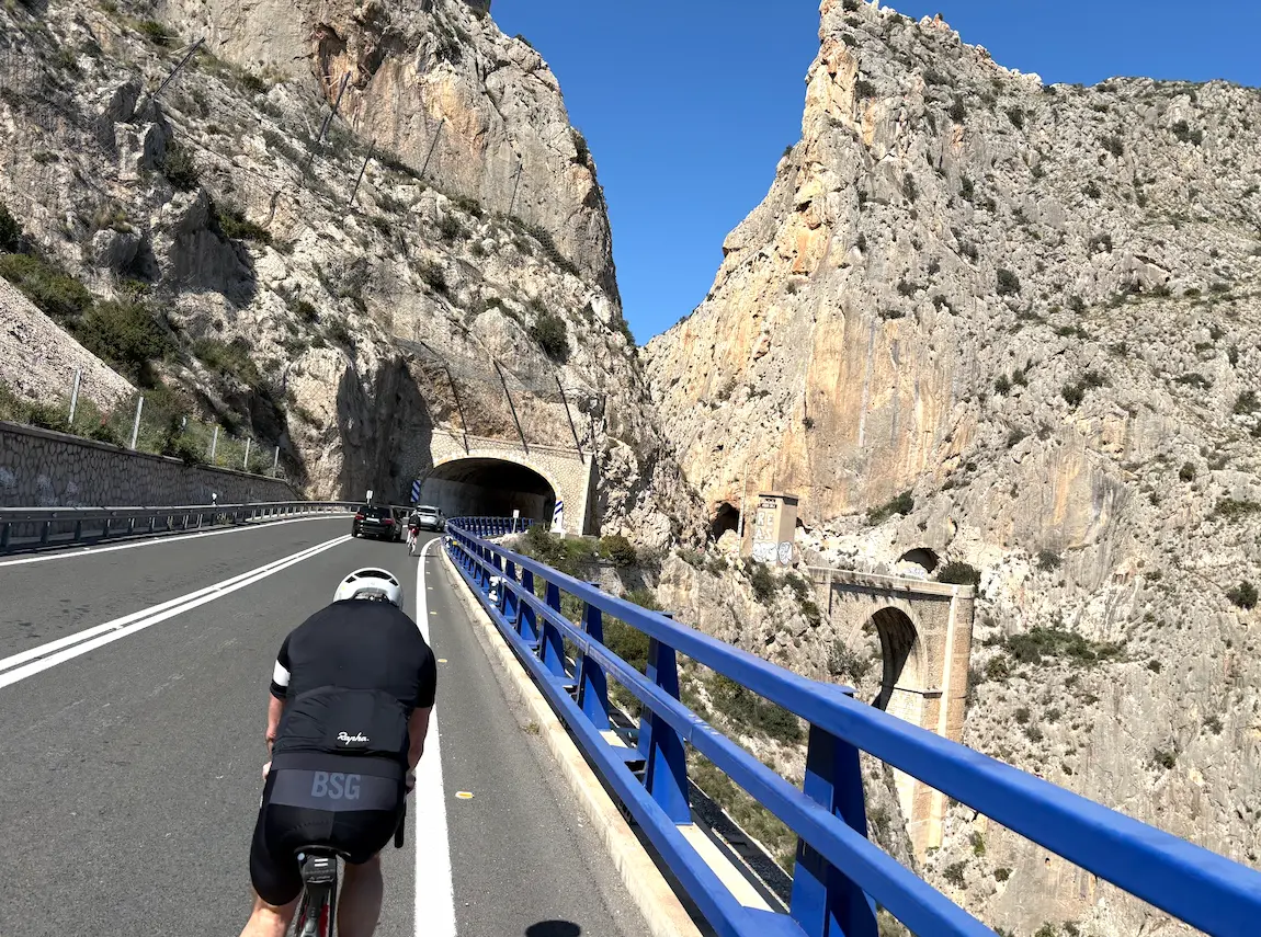 Return roads to Calpe, Costa Blanca — rolling coastal terrain after the mountain climbs