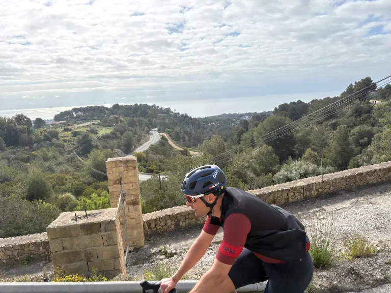 Cycling through the Xaló valley near Calpe on the Costa Blanca
