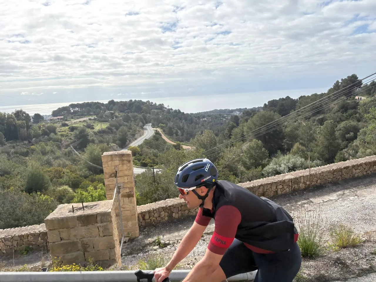 Cycling through the Xaló valley near Calpe on the Costa Blanca