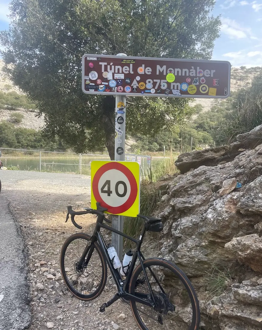 Cycling near Puig Major, Mallorca — military zone road with spectacular mountain views