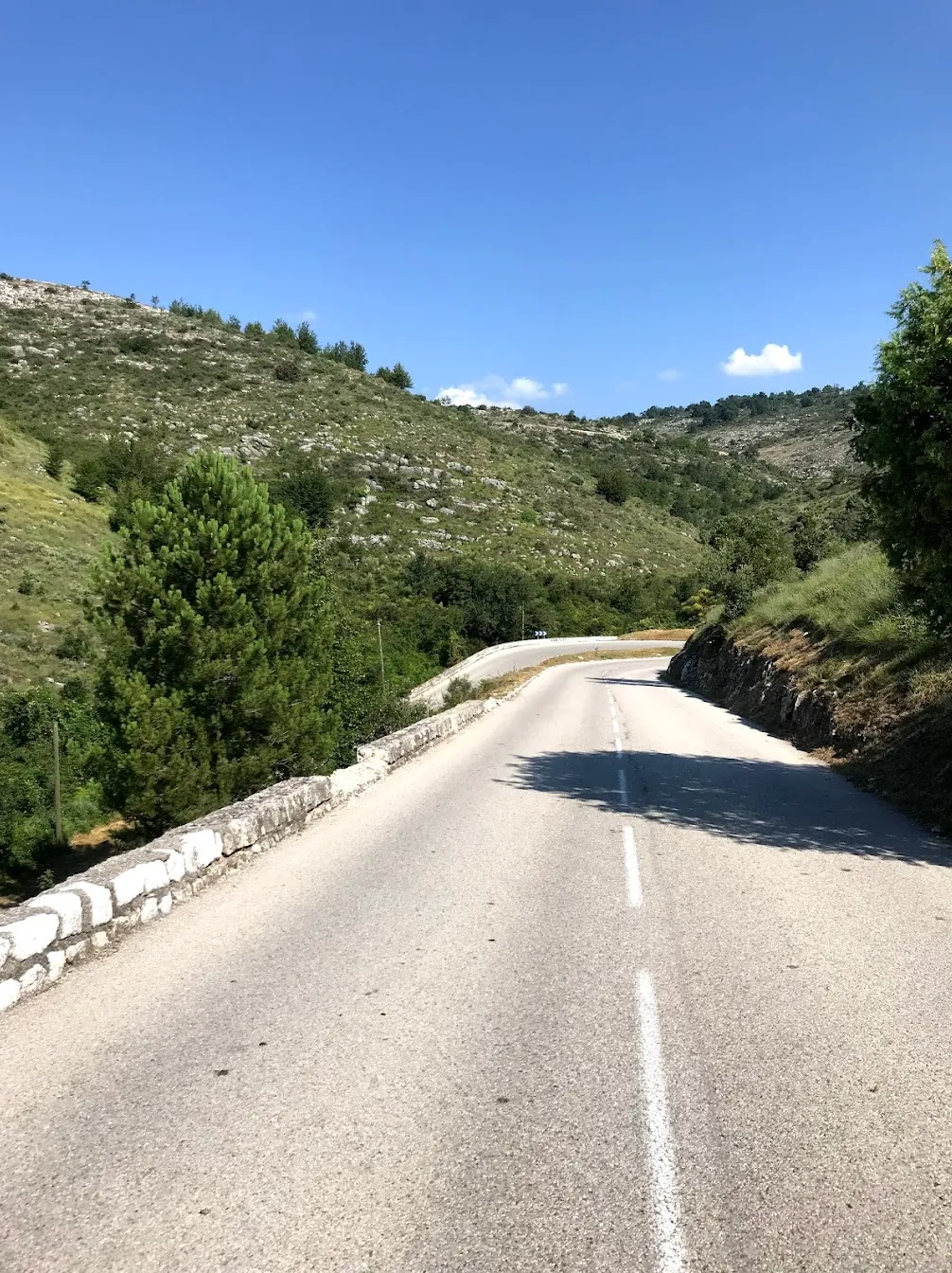 Descending from Col de Vence — sweeping roads down to the medieval town of Vence