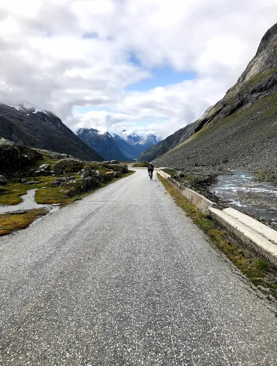 Old Strynefjell Road cycling, Norway — historic mountain road on the Geiranger to Stryn cycling route