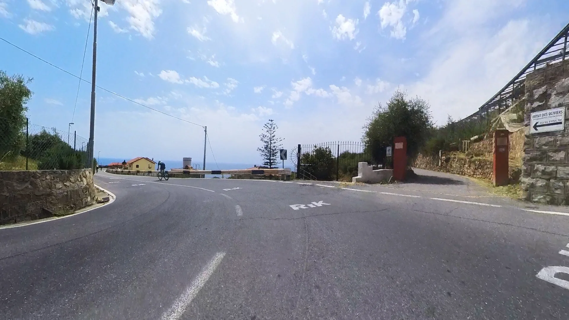 Descent from the Poggio — fast and narrow, dropping into San Remo