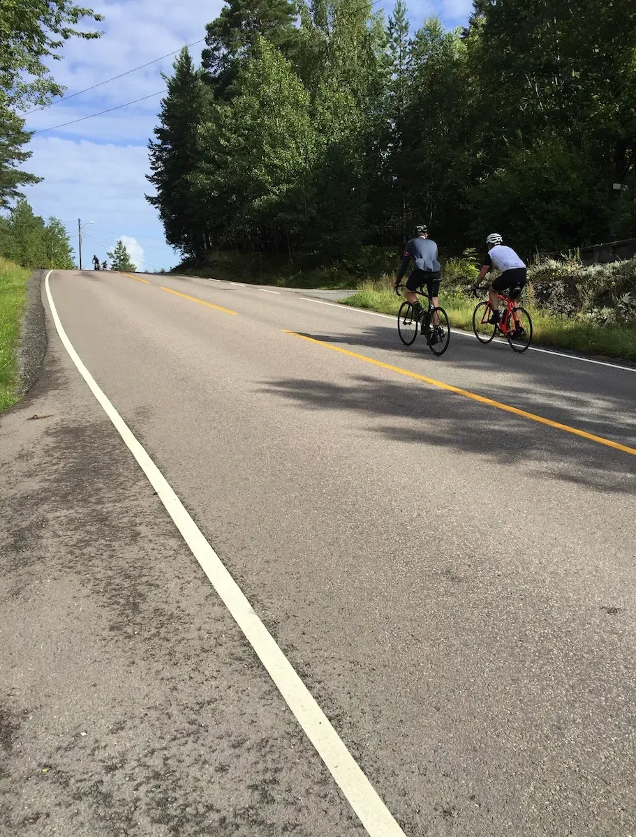Cycling the Nesodden peninsula road south of Oslo