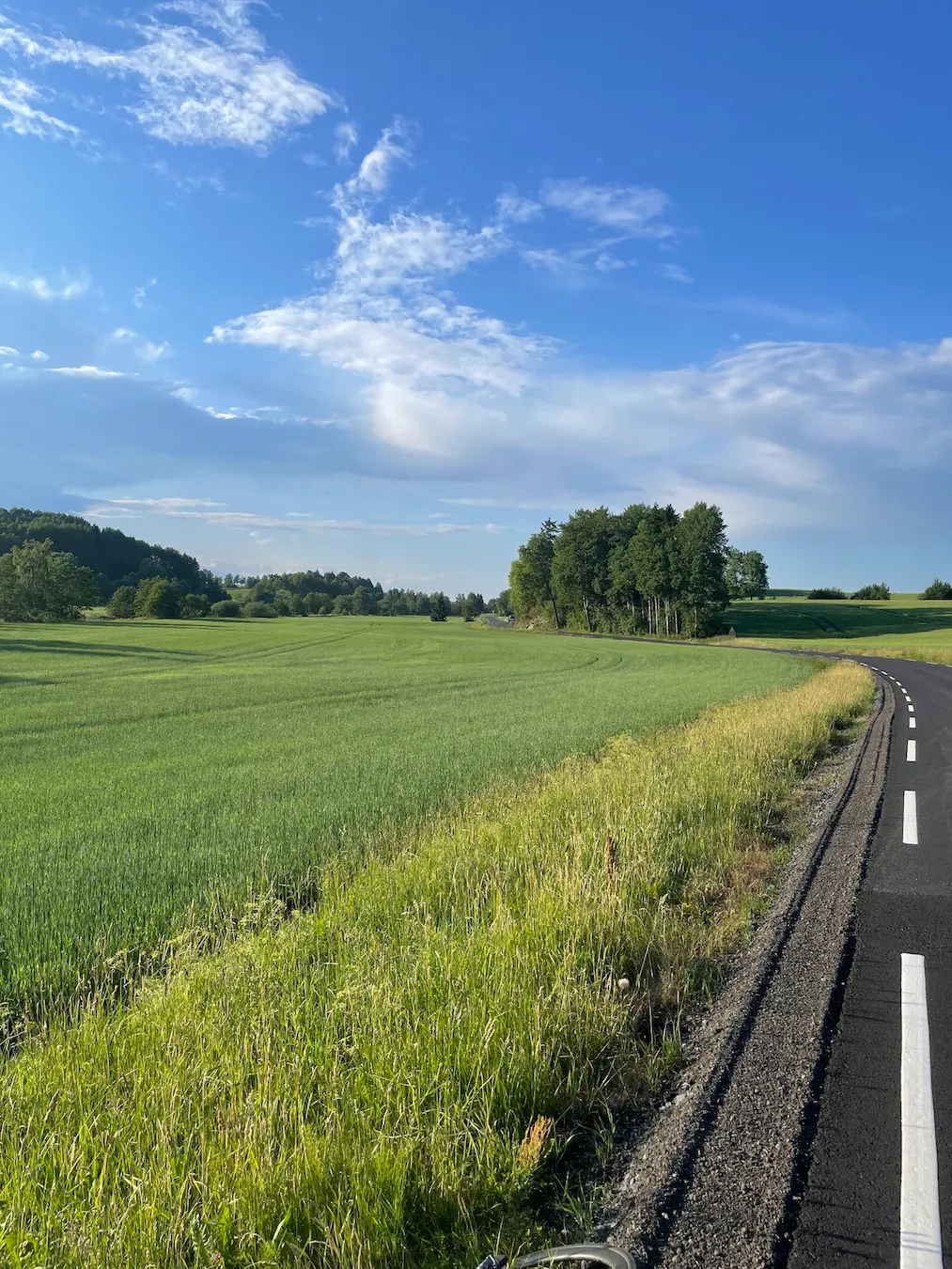Cycling through Kroer on the Son loop — peaceful lanes with zero traffic