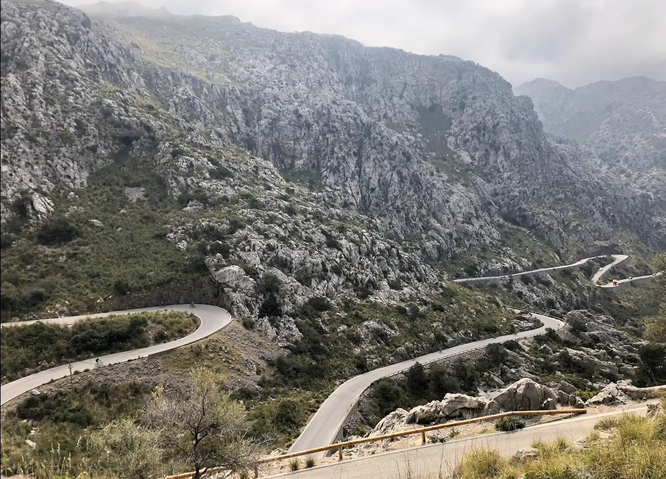 Sa Calobra cycling Mallorca — legendary corkscrew road descending to Torrent de Pareis