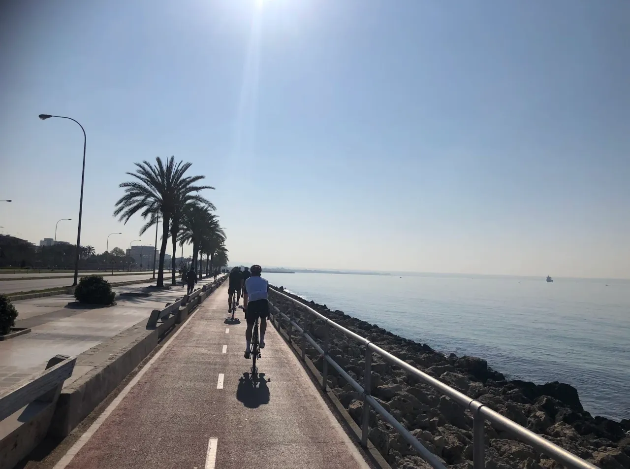 Cycling from Palma through southeast Mallorca — quiet rural roads towards Santanyí