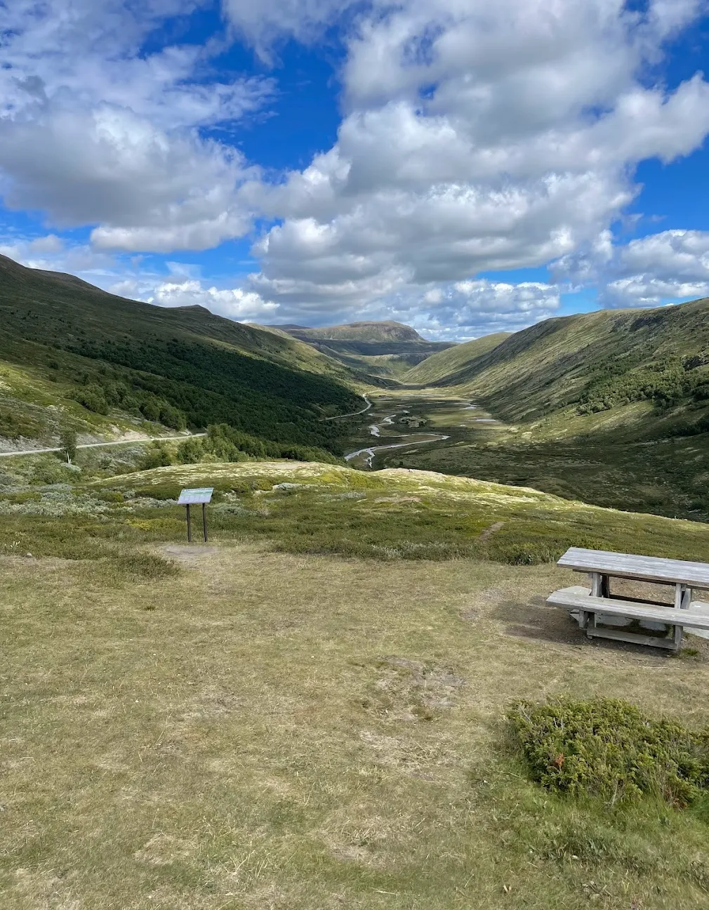 Grimsdalen cycling, Norway — open mountain landscape on the road between Rondane and Dovrefjell