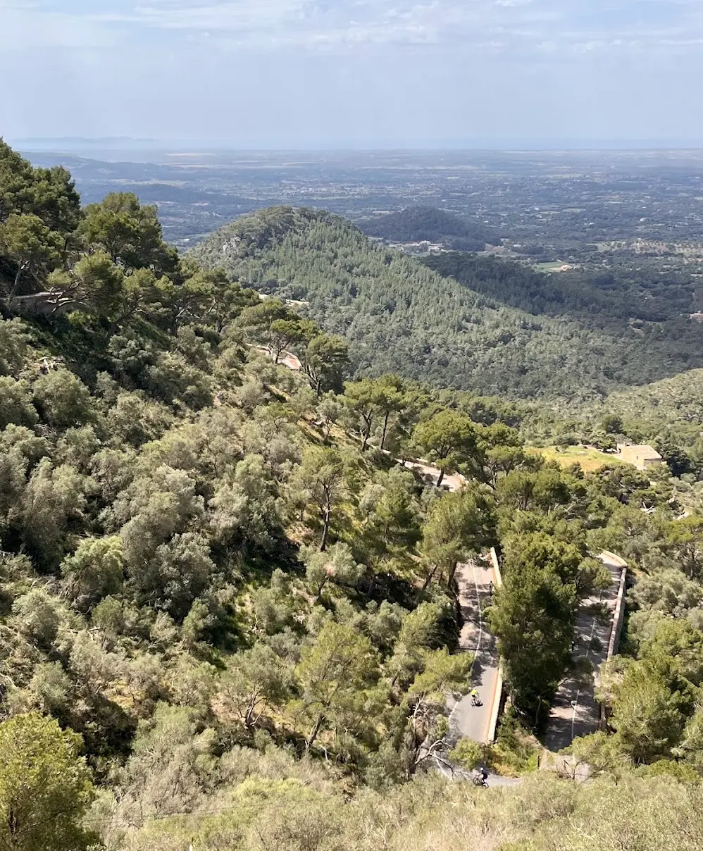 Sant Salvador descent, Mallorca — smooth tarmac with views over the southern coastline