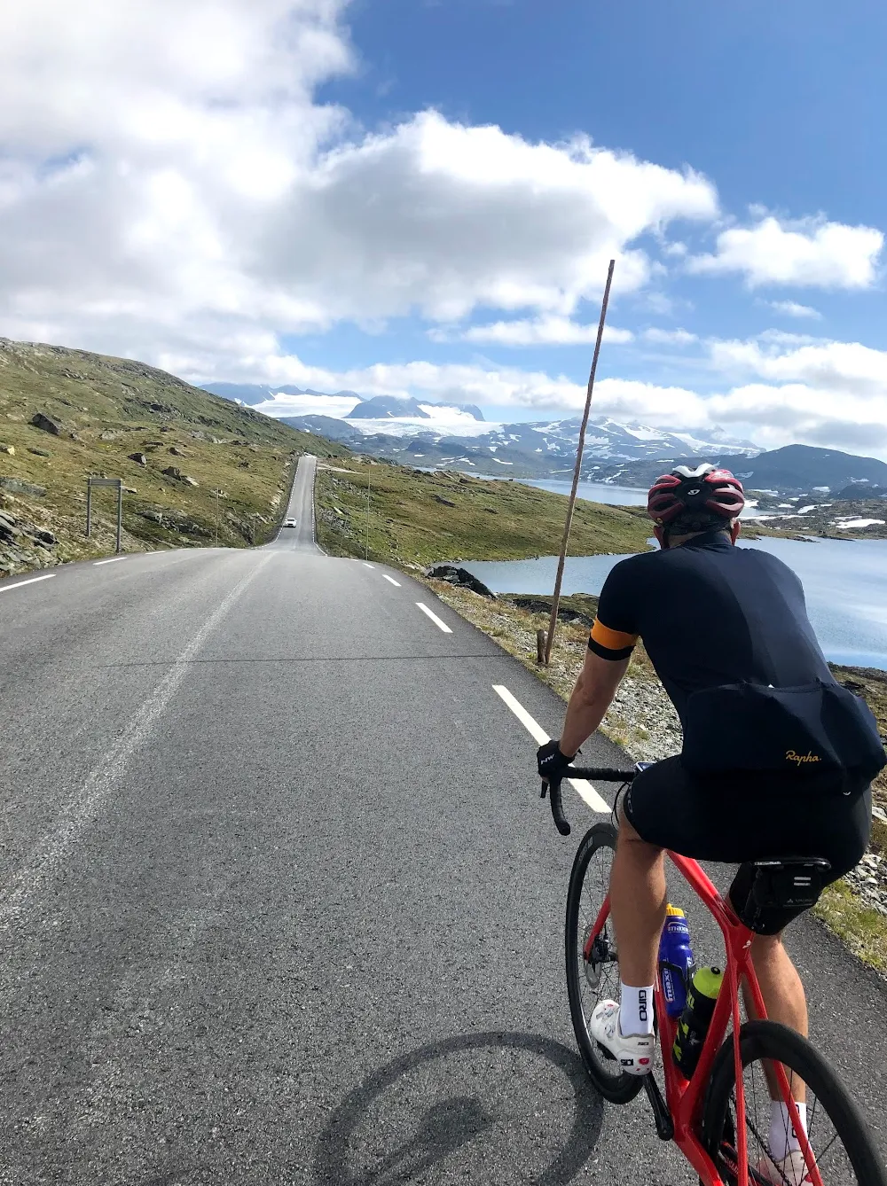 Sognefjellet climb, Norway — glacier views and Jotunheimen peaks on the ascent from Skjolden