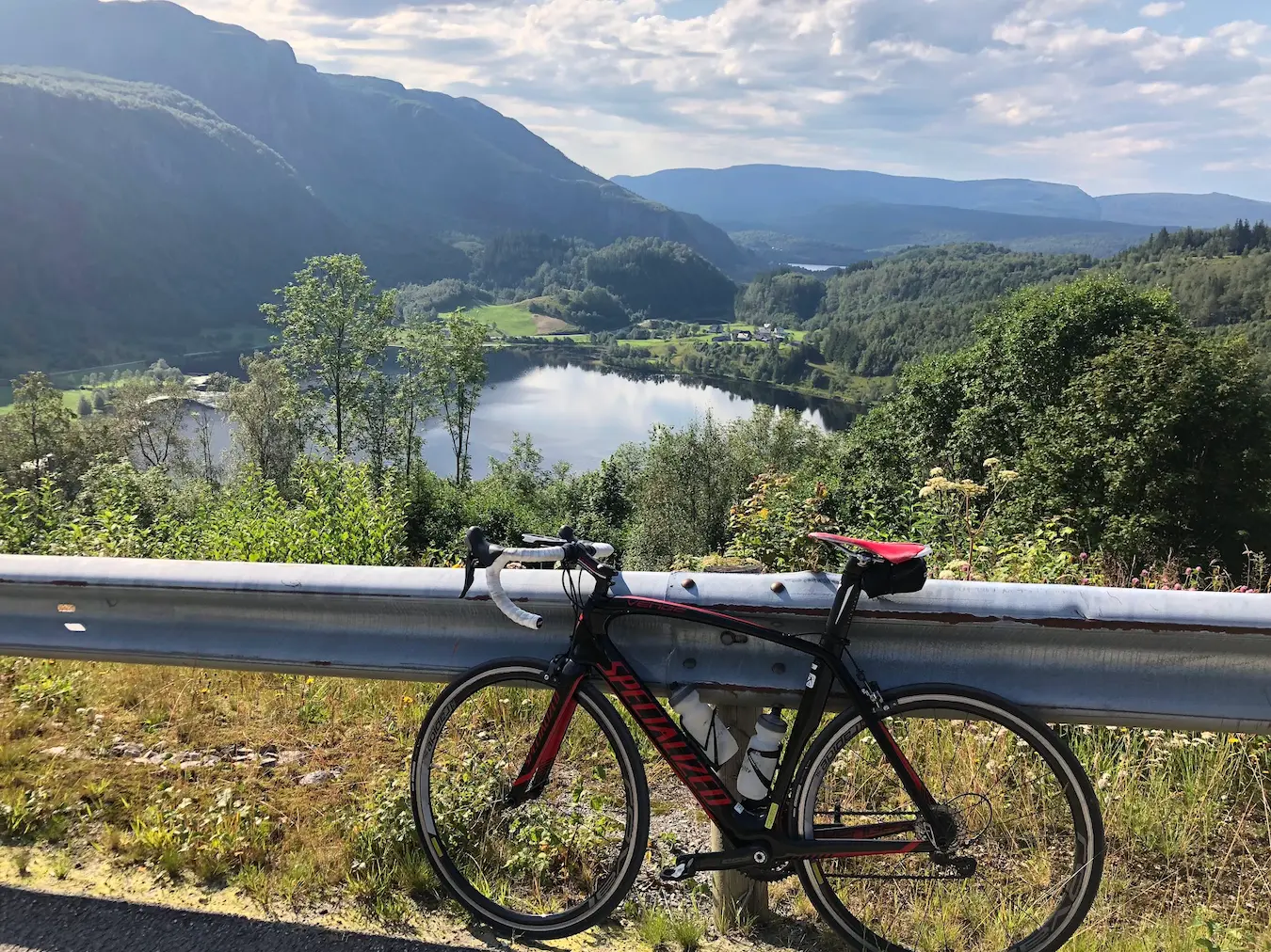 Western Fjords cycling — spectacular scenery between Dale and Hyllestad in Sogn og Fjordane